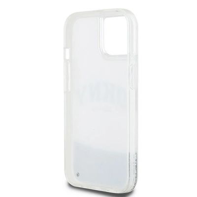 7. DKNY Liquid Glitter Big Logo case for iPhone 15 / 14 / 13 - white