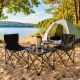 41. FOLDABLE TOURIST SET 3IN1 TABLE AND 2 CHAIRS BLACK ENERO CAMP