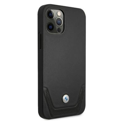 4. BMW Leather Perforate Case for iPhone 12 / iPhone 12 Pro - Black