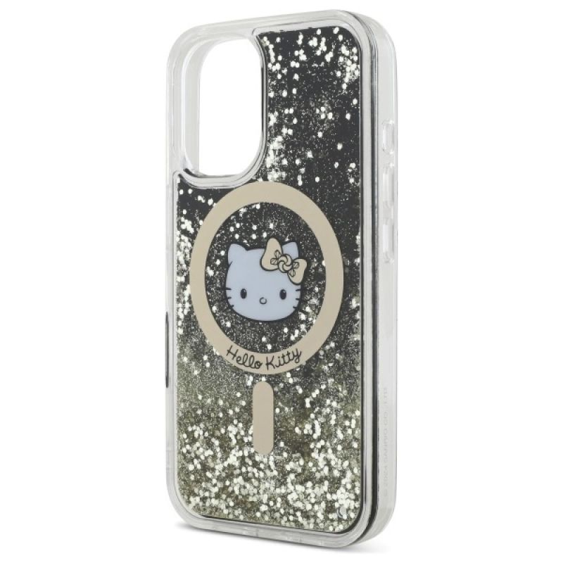 6. Hello Kitty Liquid Glitter Fever MagSafe iPhone 16 Case - Gold