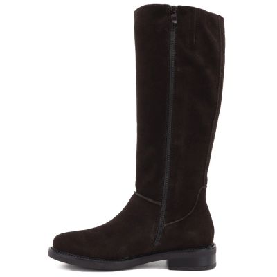 3. Women’s chocolate-brown leather officer boots Sergio Leone KZ-27-S