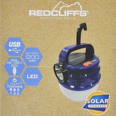 16. Flashlight Camping Lamp USB Charging and Solar Redcliffs