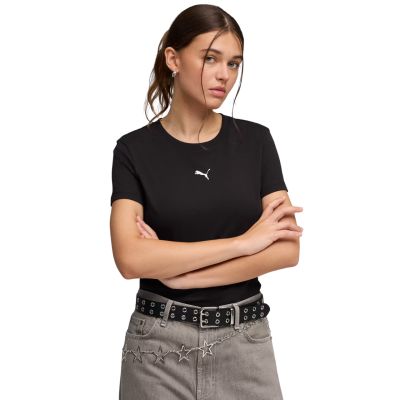 Puma Ess Centered Cat Logo Tee Women's Black 692916 01
