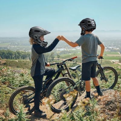 11. Wozinsky Kids' Full Face Bike Helmet with USB Rear Light S - Gray