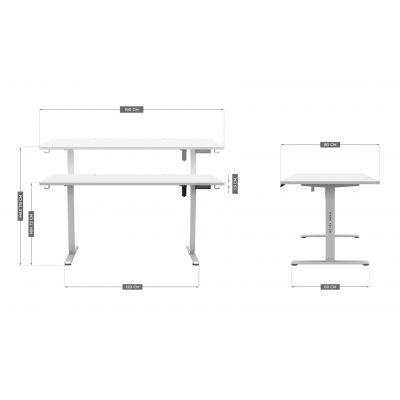 5. MA-Leader 7.6 White Electric Desk