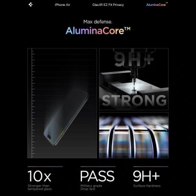 12. Spigen Glas.TR EZ Fit 2-pack privacy glass for iPhone 17 Air