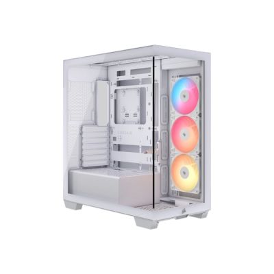 12. Corsair 3500X RSR ARGB Tempered Glass Mid-Tower Case, White