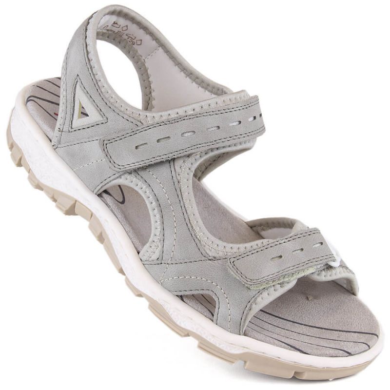 8. Comfortable Rieker W RKR674 sandals gray