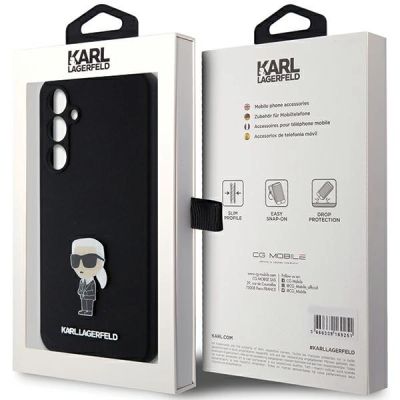 8. Karl Lagerfeld Silicone Ikonik Metal Pin case for Samsung Galaxy S23 FE - black