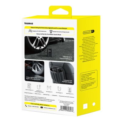 6. Baseus GoTrip VA1 Car Pump Compressor 150 PSI with 12V Power Supply - Dark Gray