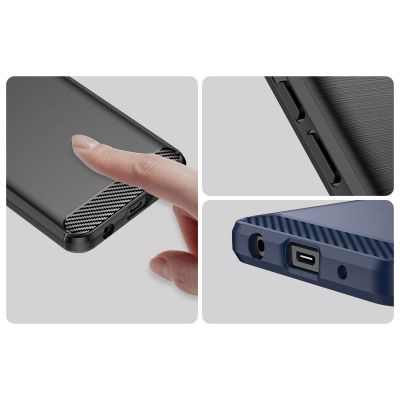 11. Carbon Case case for Xiaomi Redmi A1+ flexible silicone carbon cover black