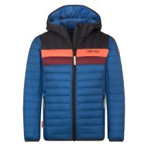 Trollkids Eikefjord Ultra-light Polyfiber Jacket alpine blue/black/radiant red/chestnut brown (463-144)