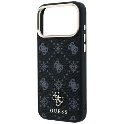 6. Guess Peony 4G Small Logo MagSafe Case for iPhone 17 Pro Max / 18 Pro Max - Black