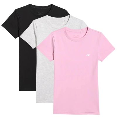 Women's T-shirt (SET OF 3 T-SHIRTS) 4F 4FWMM00TTSHF3306-10S-20S-56S