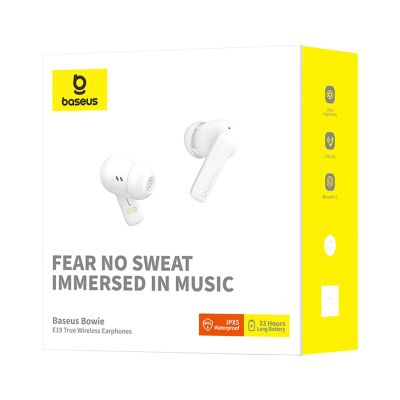 8. Baseus Bowie E19 TWS In-Ear Wireless Headphones - White