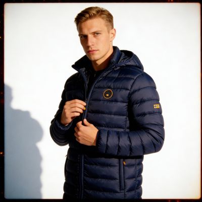 6. Geographical Norway AMIGOBADGE LONG HOOD DB NAVY MEN 233 NAVY (WY8852H/GN-MARINE)