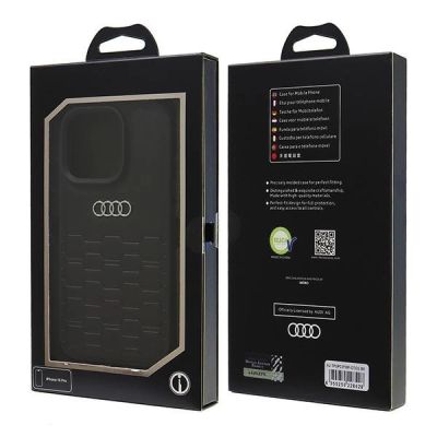7. Audi Synthetic Leather iPhone 16 Pro 6.3" black/black hardcase AU-TPUPCIP16P-GT/D2-BK