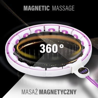 3. HHM17 HULA HOP WHITE/VIOLET WITH MAGNETS AND WEIGHT + HMS COUNTER