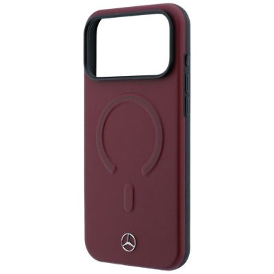 6. Mercedes Leather 3D MagSafe Case for iPhone 17 Pro Max - Navy Blue