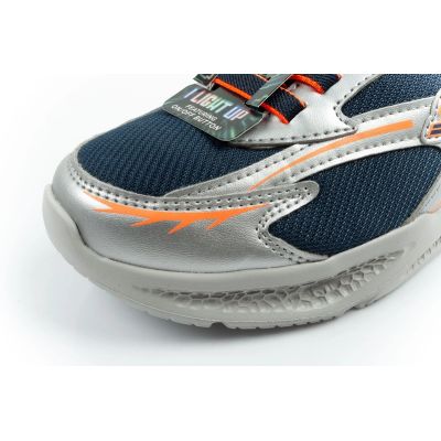 6. Skechers Glow Strider LED Children's Sports Shoes for Boys Silver