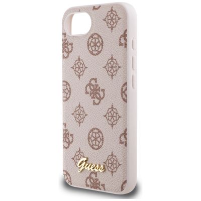 6. Guess Peony Script Logo MagSafe iPhone 16e Case - Brown