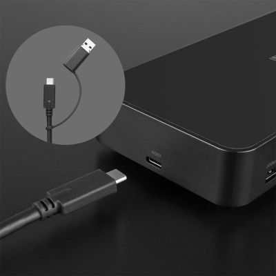 8. Universal hybrid USB Type-C and Type-A laptop docking station with 3x4K support (DP, HDMI)