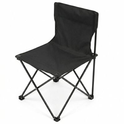 7. Folding Camping Chair, Black, 30 x 30 x 25/47 cm, ENERO CAMP