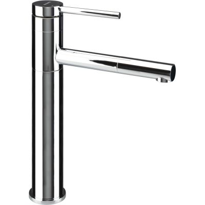 Tall washbasin tap with pull-out spout