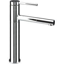 Tall washbasin tap with pull-out spout