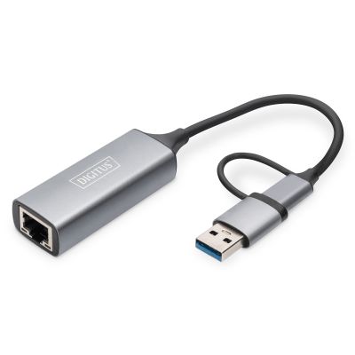 USB Type-C to Gigabit Ethernet 2.5GUSB-C + USB A adapter (USB 3.1/3.0)