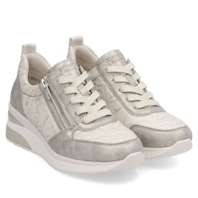 2. Women's gold wedge sneakers Remonte Rieker D2401-61