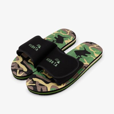 4. Kubota Velcro flip-flops multicolor camo black K24AW-100-002-23-1
