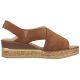 2. Comfortable women's wedge sandals, brown, Rieker 63782-24