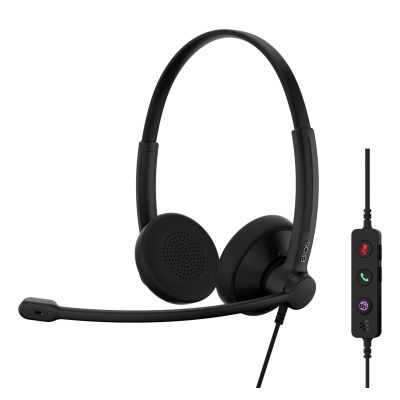 8. EPOS IMPACT 100 MS Stereo Wired On-Ear Headphones USB-C + USB-A