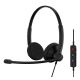 8. EPOS IMPACT 100 MS Stereo Wired On-Ear Headphones USB-C + USB-A