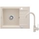 Granite sink with tap, 1-bowl, with drainer ZQZA511A 5907650875505