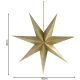 6. DECORATIVE PAPER STAR 45CM CHAMPAGNE