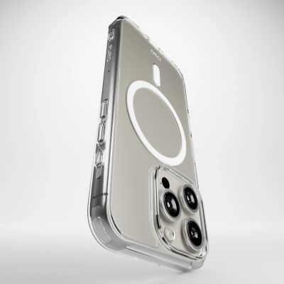 2. Puro Impact Clear D3O MagSafe Silicone Case for iPhone 16 Pro - Transparent