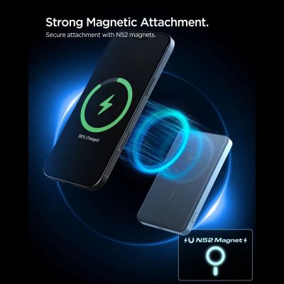 7. Spigen EA2205MQ Essential MagSafe 5000MAH 22.5W QI2 Power Bank - Navy Blue