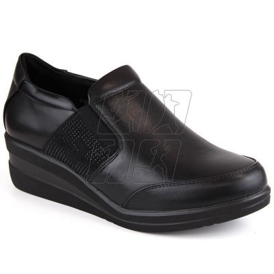 2. Sergio Leone W SK222D black wedge shoes with cubic zirconia