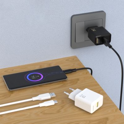 3. Dudao A23 2.4A USB-A Charger - White