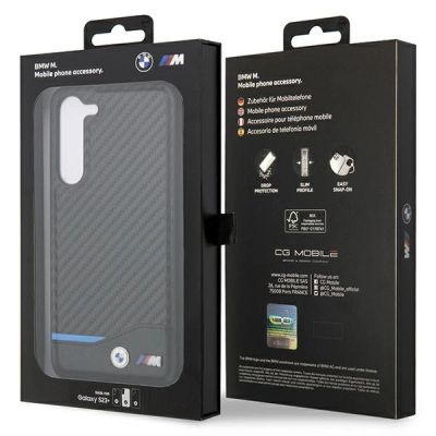8. BMW Leather Carbon case for Samsung Galaxy S23+ - black