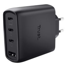 TRUST charger black MAXO GaN 65W 3xC 1xA