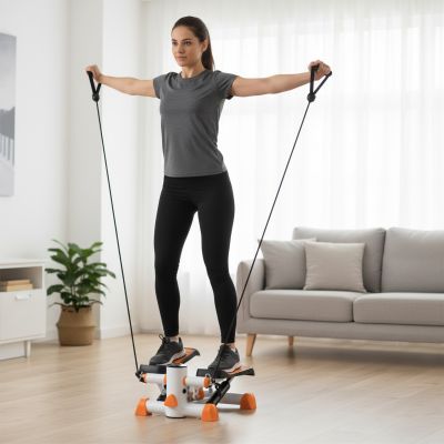 43. Straight stepper with cables HMS S3092 orange and white