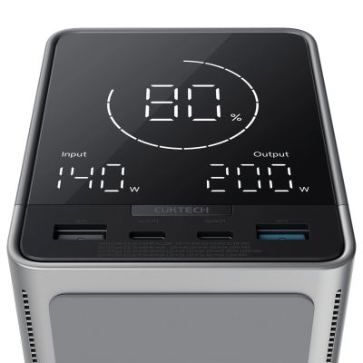 2. Cuktech Powerbank 300W 40000mAh with Wireless Charging 2x USB-C + 2x USB-A - Black