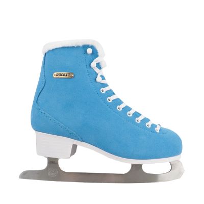 8. Roces Suede Eco-Fur Figure Skates Blue and White 450702 004
