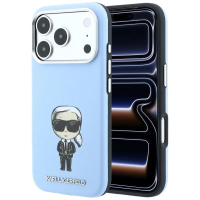2. Karl Lagerfeld Smooth Ikonik Sketch MagSafe case for iPhone 18 Pro / 17 Pro - light blue