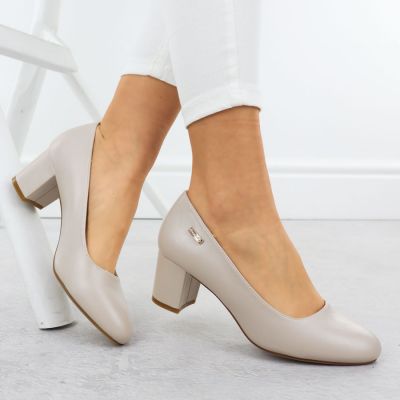 2. Nude Sergio Leone PB178 block heel pumps