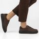 8. Women's leather platform sneakers, brown, Filippo DP6119
