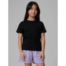 Girls' regular-fit plain T-shirt 4F 4FJRMM00TTSHF3553-20S